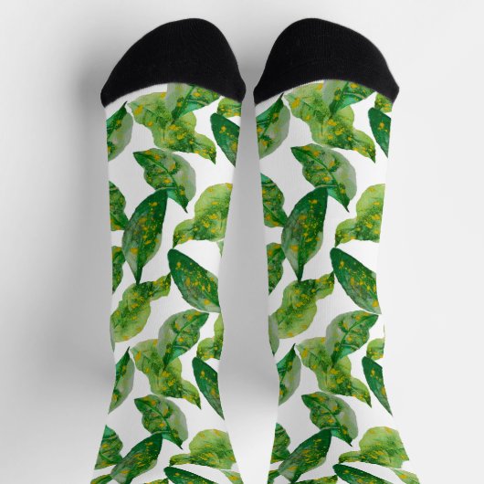Green Leaf print Sokken (Top)