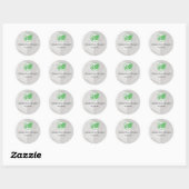 Green leaf Real estate white Marble custom Busines Ronde Sticker (Vel)