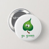 Green Leaf Ronde Button 5,7 Cm (Voorkant /achterkant)