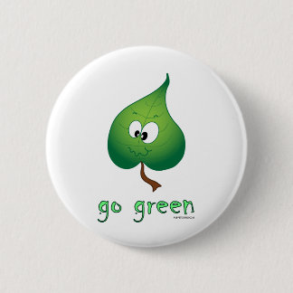 Green Leaf Ronde Button 5,7 Cm