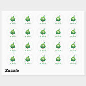 Green Leaf Ronde Sticker (Vel)