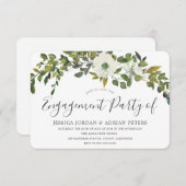 Green Leaf Rustic Country Garden Engagement Party Kaart (Voorkant / Achterkant)