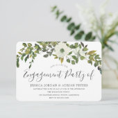 Green Leaf Rustic Country Garden Engagement Party Kaart (Staand voorkant)