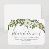 Green Leaf Rustic Country Rehearsal Dinner Kaart (Voorkant / Achterkant)