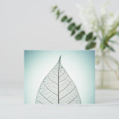 Green Leaf Skeleton Briefkaart (Staand voorkant)