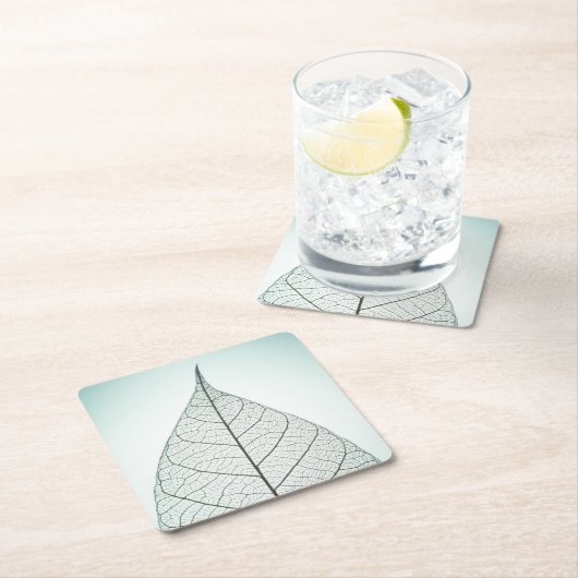 Green Leaf Skeleton Kartonnen Onderzetters (Insitu)