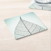 Green Leaf Skeleton Kartonnen Onderzetters (Schuin)