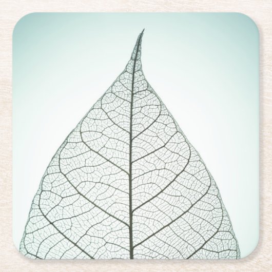 Green Leaf Skeleton Kartonnen Onderzetters (Voorkant)