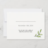Green Leaf sparen de Datum Save The Date (Achterkant)