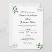 Green Leaf' Standaard bruiloft Jubileum Kaart (Voorkant)