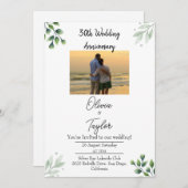 Green Leaf' Standard 30th Wedding Anniversary  Kaart (Voorkant / Achterkant)