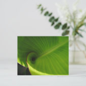 Green Leaf Swirl Briefkaart (Staand voorkant)