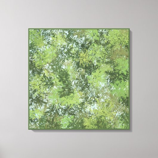 Green Leaf Trees With Blue Sky Peaking Through Art Canvas Afdruk (Voorkant)