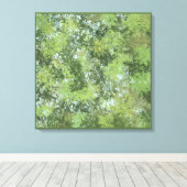 Green Leaf Trees With Blue Sky Peaking Through Art Canvas Afdruk (Insitu (Houten vloer))