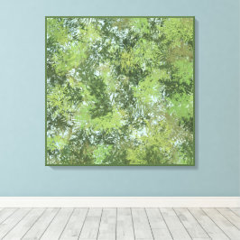 Green Leaf Trees With Blue Sky Peaking Through Art Canvas Afdruk