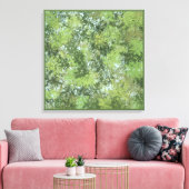 Green Leaf Trees With Blue Sky Peaking Through Art Canvas Afdruk (Insitu (Woonkamer))