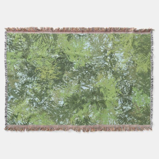 Green Leaf Trees With Blue Sky Peaking Through Art Deken (Voorkant)