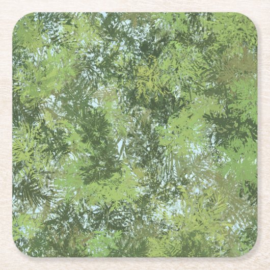 Green Leaf Trees With Blue Sky Peaking Through Art Kartonnen Onderzetters (Voorkant)