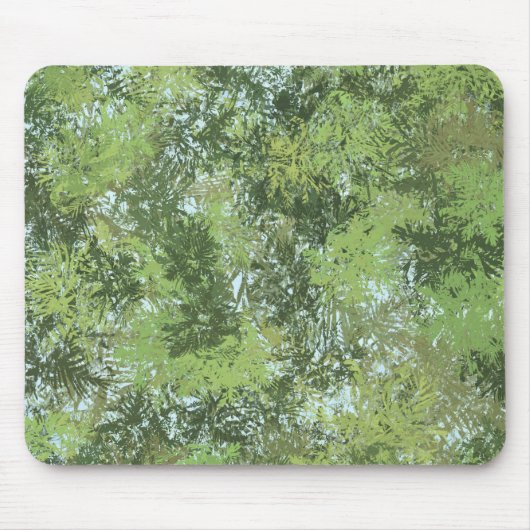 Green Leaf Trees With Blue Sky Peaking Through Art Muismat (Voorkant)