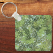 Green Leaf Trees With Blue Sky Peaking Through Art Sleutelhanger (Voorkant)