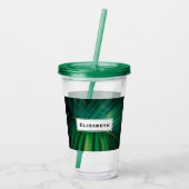 Green Leaf Tropical Forest Natuur Foto Acryl Drinkbeker (Achterkant)