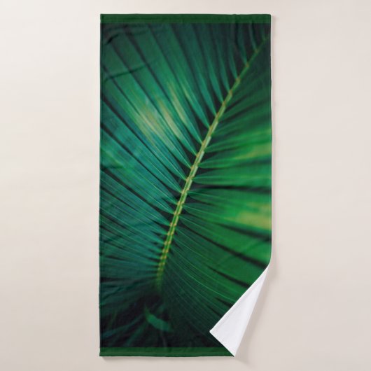 Green Leaf Tropical Forest Natuur Foto Bad Handdoek (Badhanddoek)
