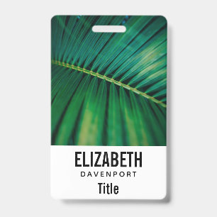 Green Leaf Tropical Forest Natuur Foto Badge