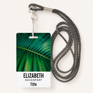 Green Leaf Tropical Forest Natuur Foto Badge