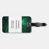 Green Leaf Tropical Forest Natuur Foto Bagagelabel (Achterkant horizontaal)