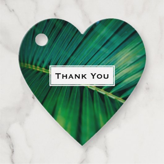 Green Leaf Tropical Forest Natuur Foto bedankt Bedankjes Labels (Voorkant)