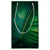 Green Leaf Tropical Forest Natuur Foto bedankt Klein Cadeauzakje (Achterkant)