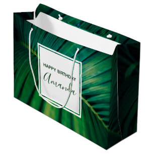 Green Leaf Tropical Forest Natuur Foto Birthday Groot Cadeauzakje