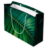 Green Leaf Tropical Forest Natuur Foto Birthday Groot Cadeauzakje (Achterkant Gekanteld)
