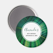 Green Leaf Tropical Forest Natuur Foto Birthday Magneet (Voorkant / Achterkant)