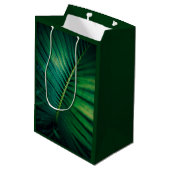 Green Leaf Tropical Forest Natuur Foto Birthday Medium Cadeauzakje (Achterkant Gekanteld)