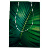 Green Leaf Tropical Forest Natuur Foto Birthday Medium Cadeauzakje (Achterkant)
