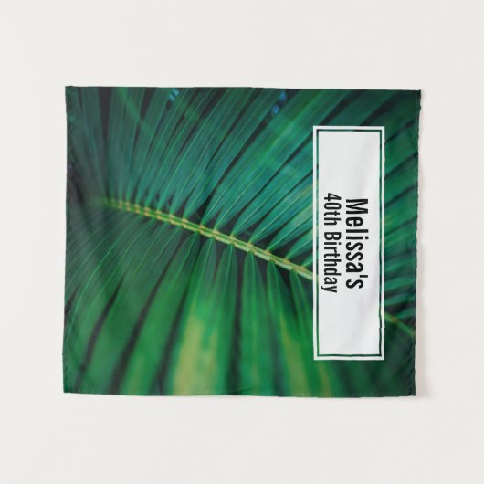 Green Leaf Tropical Forest Natuur Foto Birthday Wandkleed (Voorkant (horizontaal))