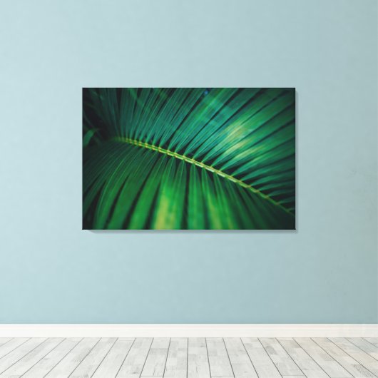 Green Leaf Tropical Forest Natuur Foto Canvas Afdruk (Insitu (Houten vloer))