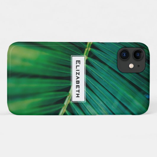 Green Leaf Tropical Forest Natuur Foto Case-Mate iPhone Case (Achterkant (horizontaal))