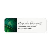 Green Leaf Tropical Forest Natuur Foto Etiket (Voorkant)