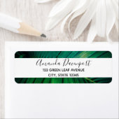 Green Leaf Tropical Forest Natuur Foto Etiket (Insitu)