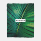 Green Leaf Tropical Forest Natuur Foto Fleece Deken (Voorkant)