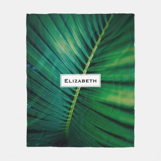 Green Leaf Tropical Forest Natuur Foto Fleece Deken (Voorkant)