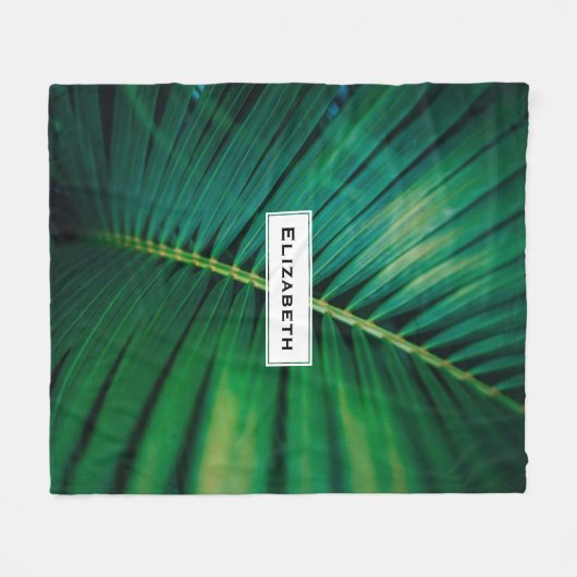 Green Leaf Tropical Forest Natuur Foto Fleece Deken (Voorkant (Horizontaal))