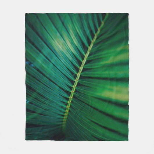 Green Leaf Tropical Forest Natuur Foto Fleece Deken (Voorkant)