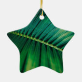 Green Leaf Tropical Forest Natuur Foto Keramisch Ornament (Achterkant)