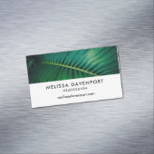 Green Leaf Tropical Forest Natuur Foto Magnetisch Visitekaartje (Voorbeeld)
