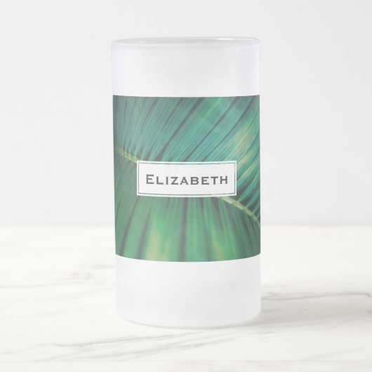 Green Leaf Tropical Forest Natuur Foto Matglas Bierpul (Center)