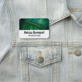 Green Leaf Tropical Forest Natuur Foto Naamplaatje (In situ)