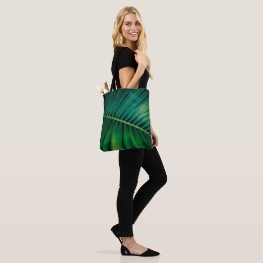 Green Leaf Tropical Forest Natuur Foto Tote Bag (Op model)
